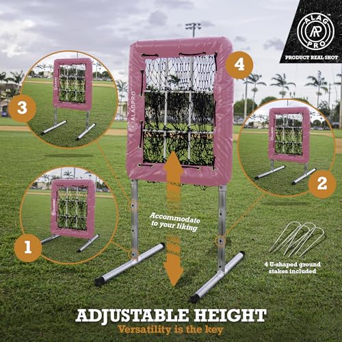 ALAGPRO® The Original 9 Hole Pitching Net with Strike Zone Pocket | Pitching Target for Baseball & Softball Pitchers