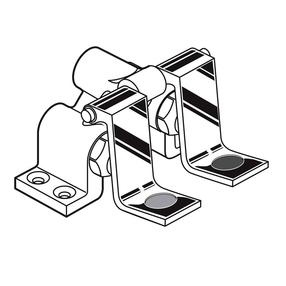 American Standard 7680.210.002 Floor Mounted Double Pedal Valve - Chrome