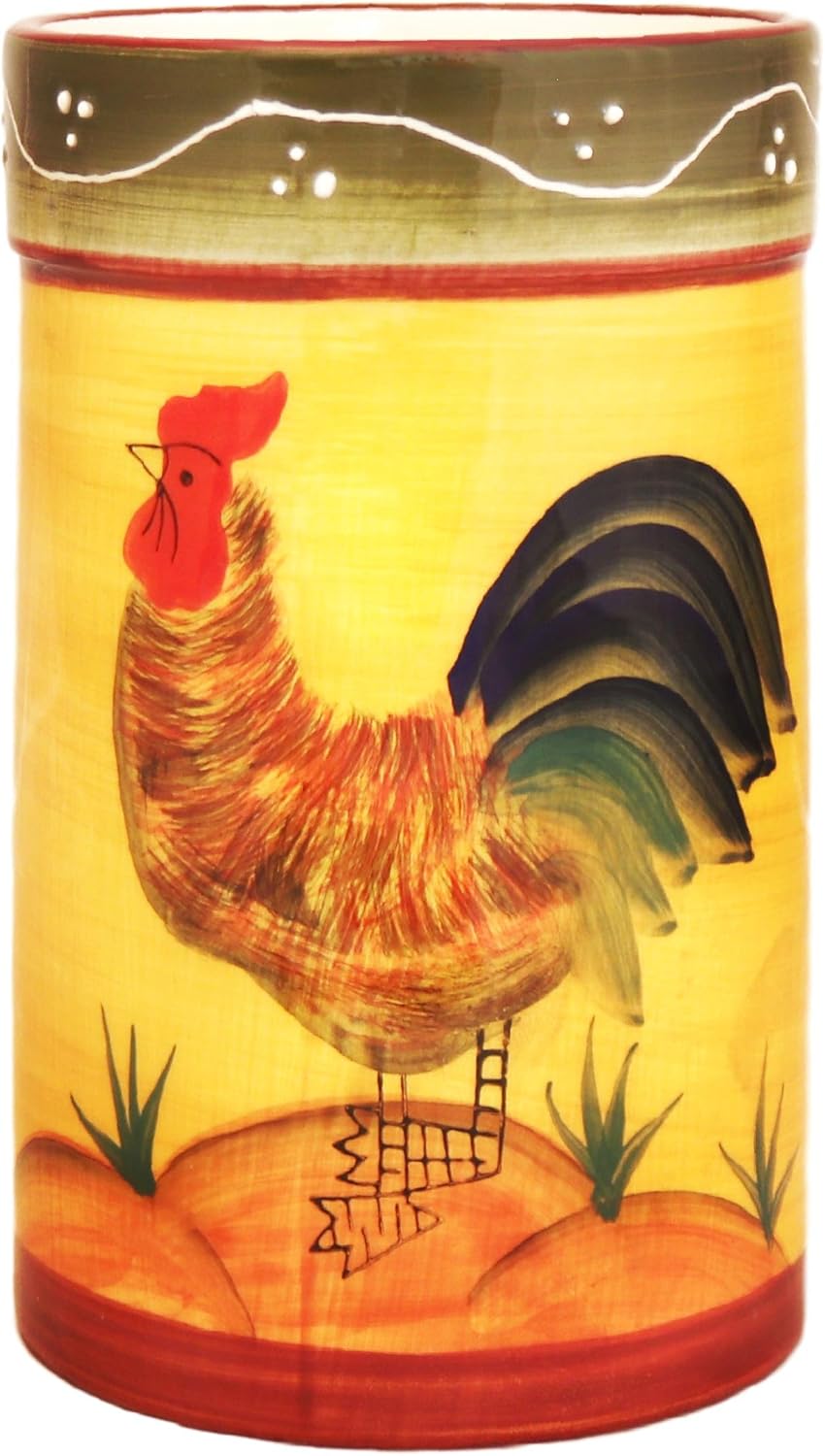 Tuscan Sunshine Country Rooster Hand Painted collection (CANISTER SET)