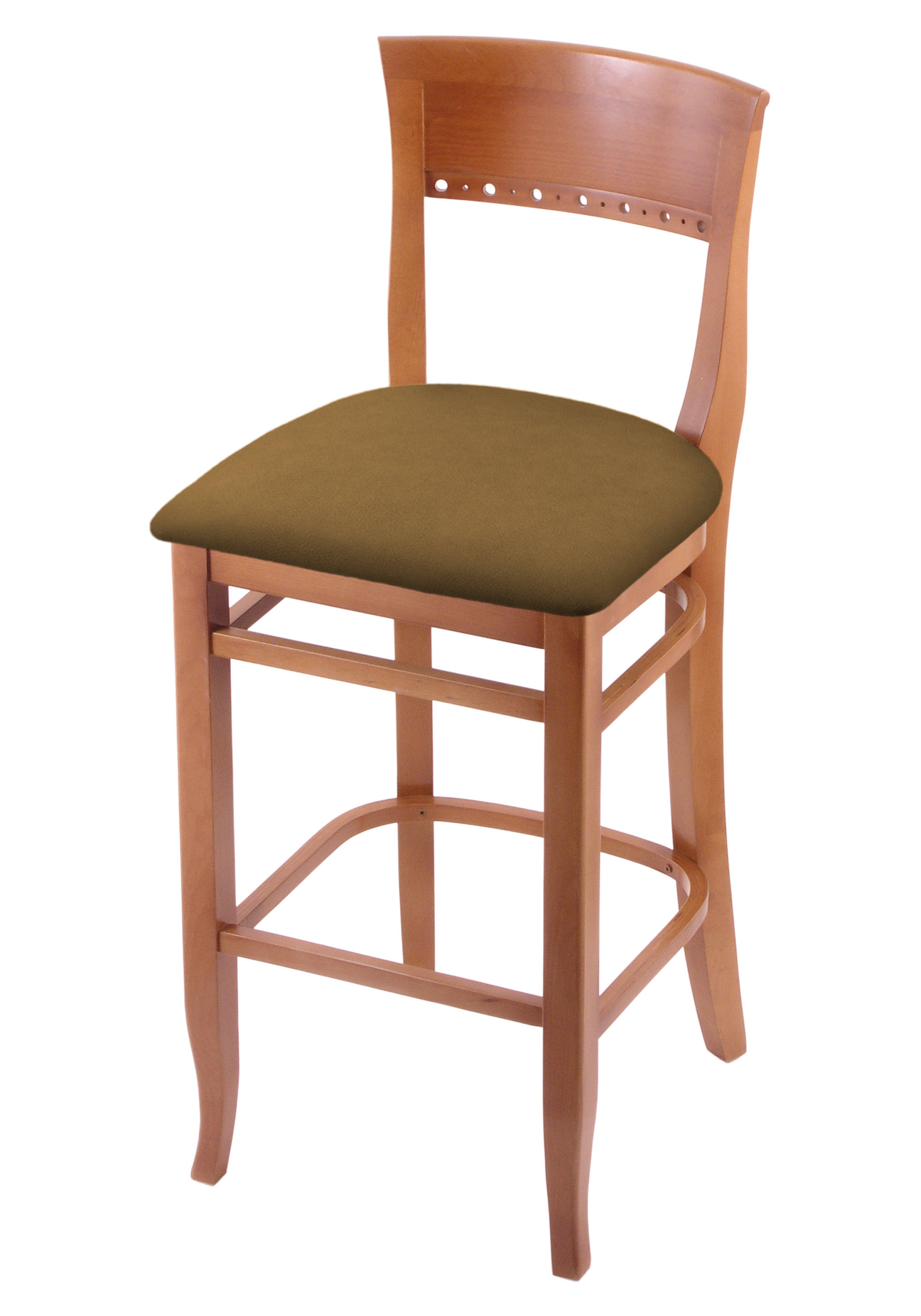 3160 30x22 Bar Stool with Medium Finish and Canter Saddle Seat