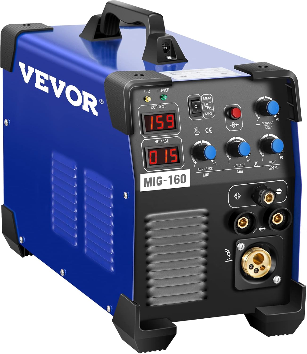 Mophorn MIG Welder, 200 Amp 3 in 1, 220V DC MIG/TIG/Arc Welding Machine, Portable TIG Welder with IGBT Inverter and Digital Display, Lift ARC Welder w/MIG Welder Torch and Cable