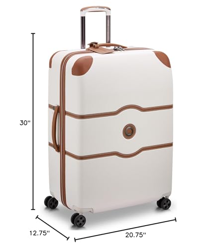 DELSEY PARIS Chatelet Air 2.0 Hardside Luggage with Spinner Wheels, Angora, Checked-Large 28 Inch