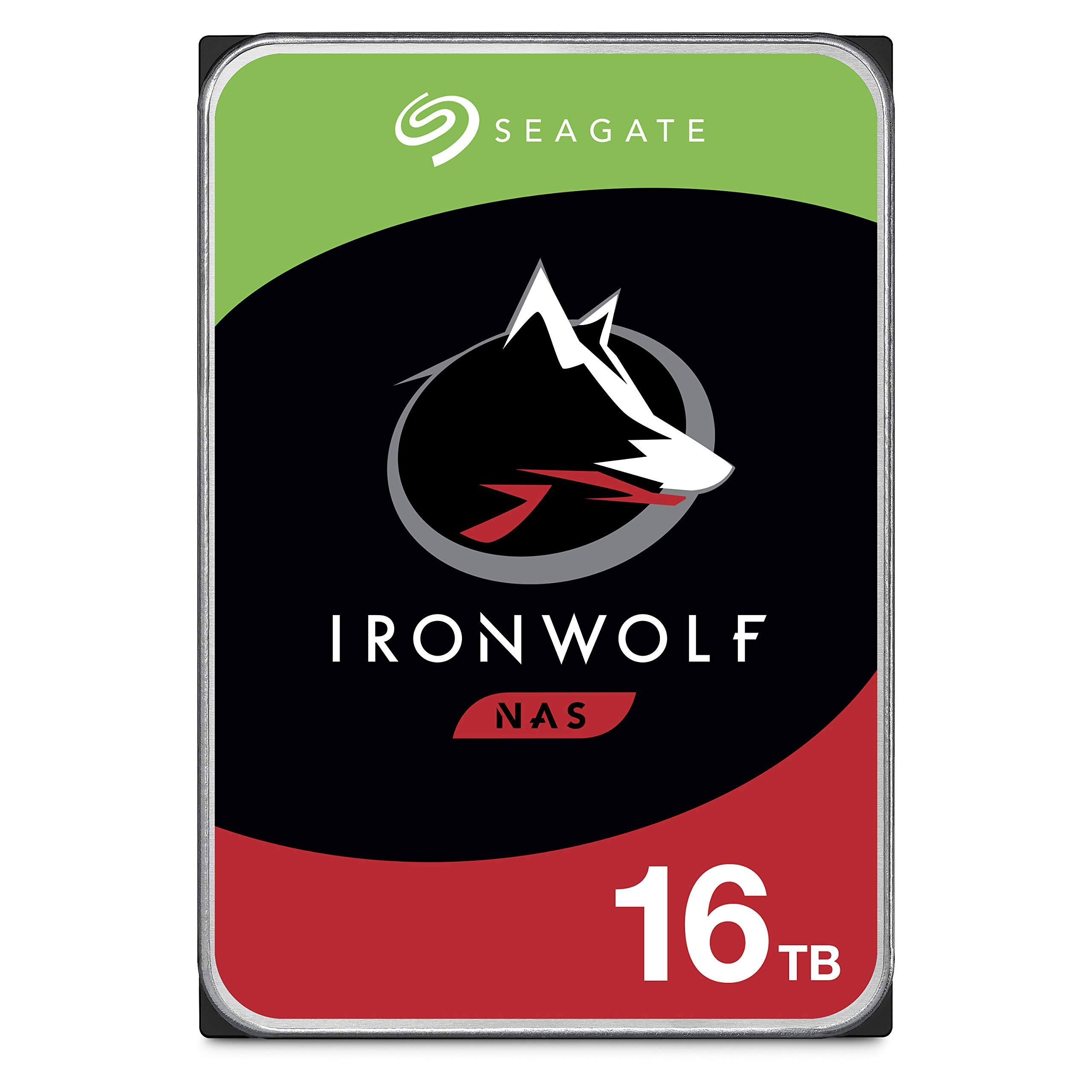 Seagate IronWolf 16TB NAS Internal Hard Drive HDD - 3.5 inch SATA 6Gb/s 7200 RPM 256MB Cache for Raid Network Attached Storage (