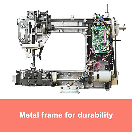 Computerized Self Threading Sewing Machine - 293 Stitches Applications, Comes with Expansion Table and Social Media Video Tutorials, Include 7 Presser feet & Multiple Accessories