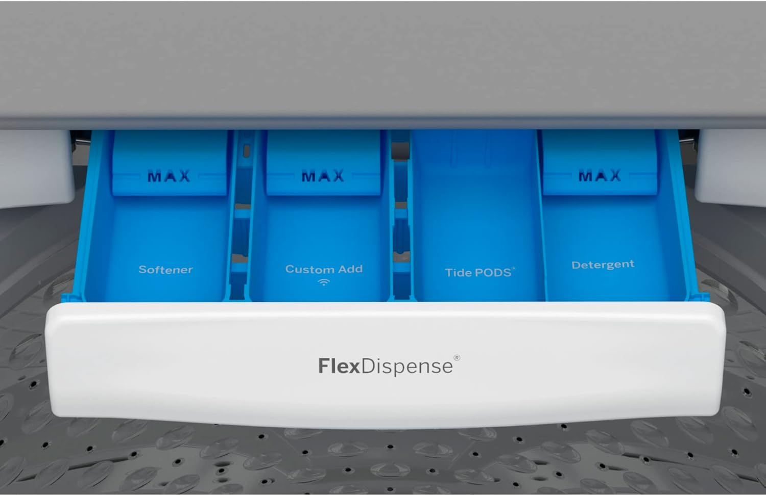GE Profile PTW605BSRWS 4.9 Cu. Ft. White Washer with Smarter Wash Technology and FlexDispense