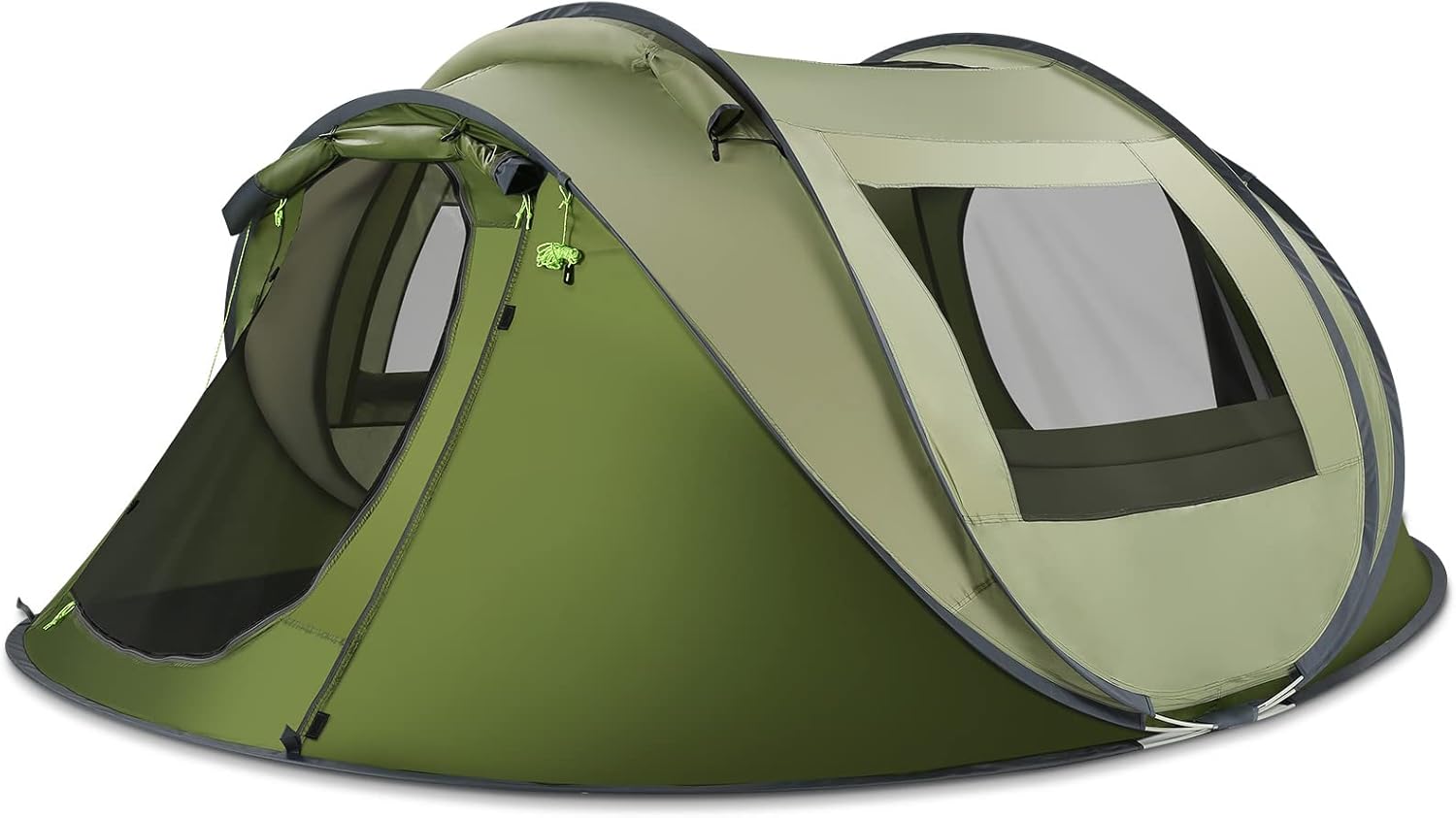 Pop Up Tent 4 Person, Camping Tent with 2000mm Waterproof & Carry Bag, Windproof, Automatic Set up, Lightweight for Camping, Backpacking & Hiking