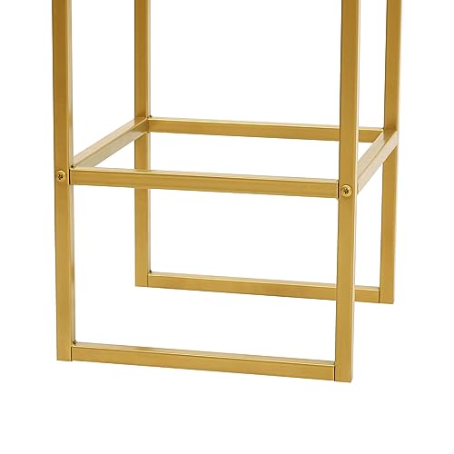 Wedding Arch Backdrop Stand, Wedding Arches for Ceremony Square Metal Balloon Arch Stand Garden Arbor Frame for Wedding Birthday Party Baby Shower Photo Booth Background Decoration (Gold)