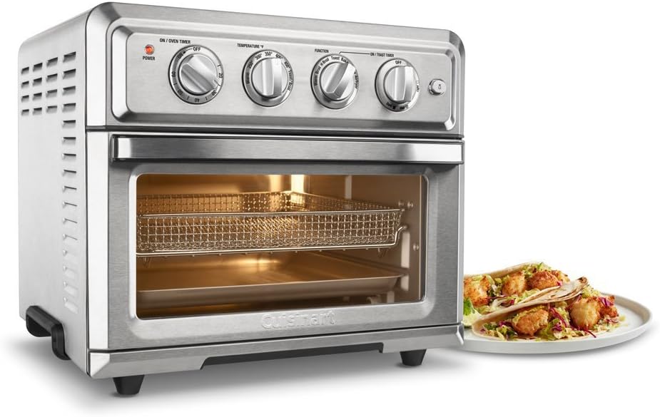 Cuisinart TOA-60 Convection Toaster Oven Air Fryer with Light, Silver w/ 1 Year Extended Warranty