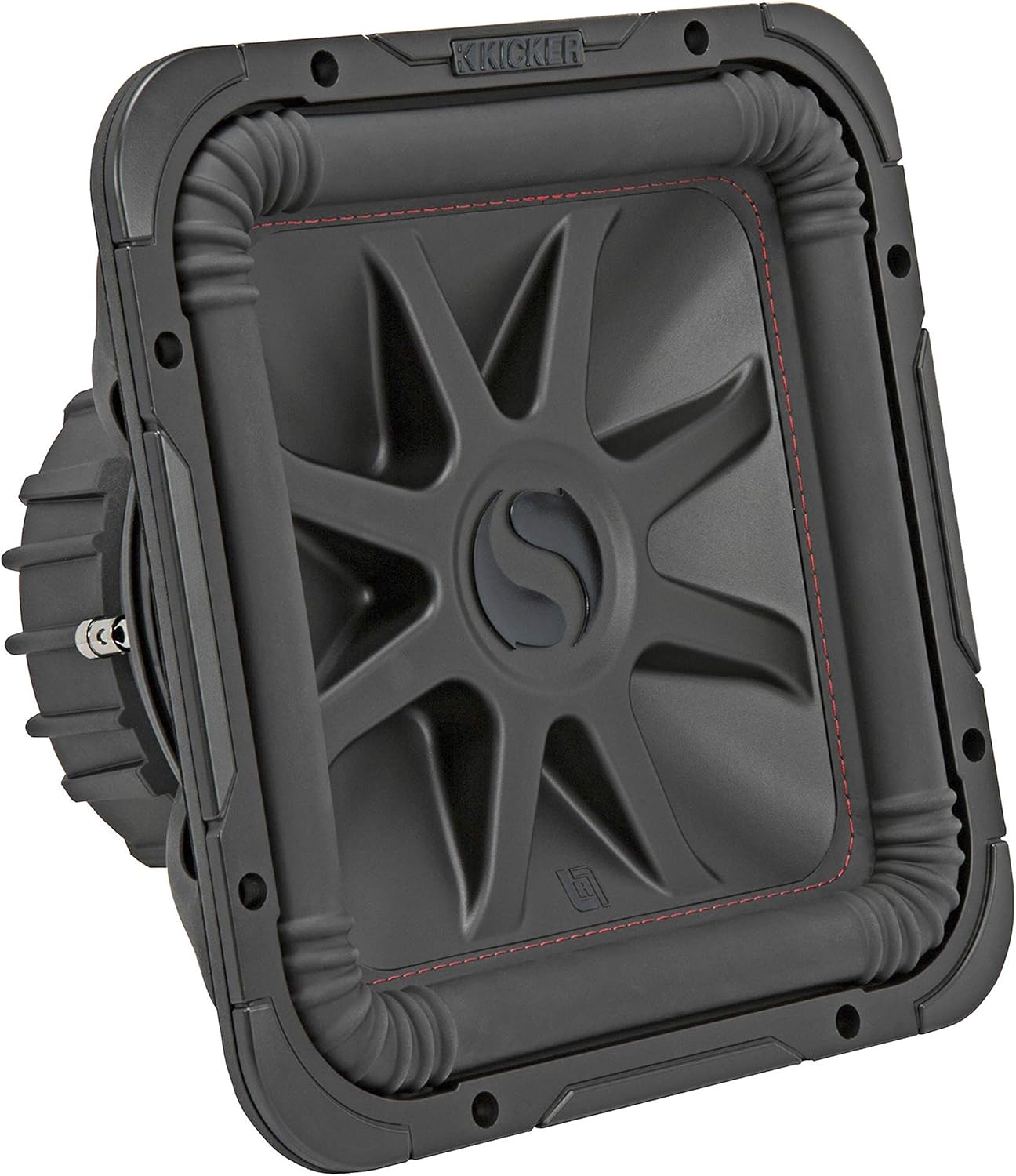 Kicker L7R 12 Inch 1200W Max Power 4 Ohm DVC Square Car Audio Subwoofer, Black