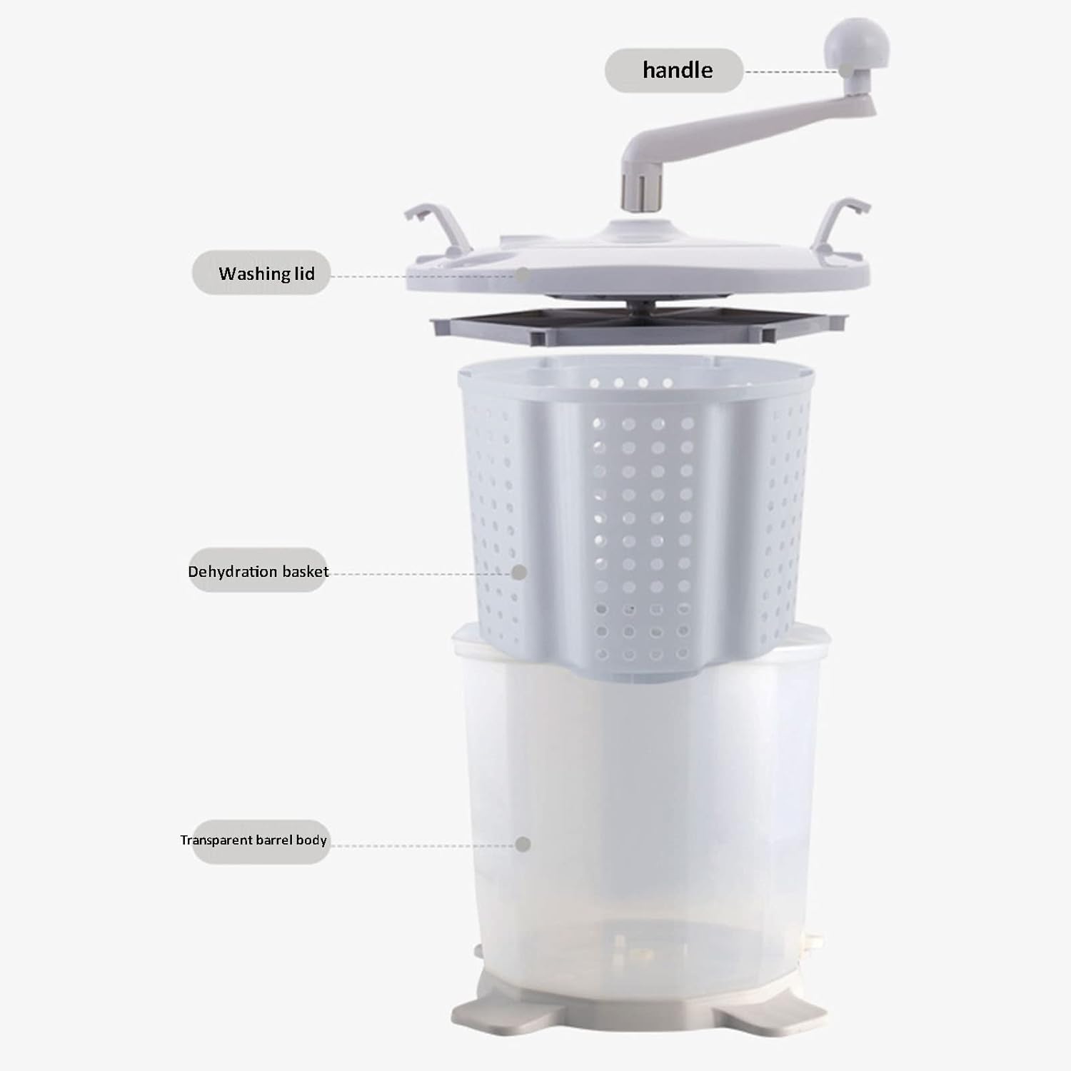 Portable Manual Non- Electric Washing Machine,2 in 1 Hand-operated Outdoor Traveling Mini Washer Compact Spin Dryer, Baby Clothes Washer,The Laundry Alternative for Camping Apartments
