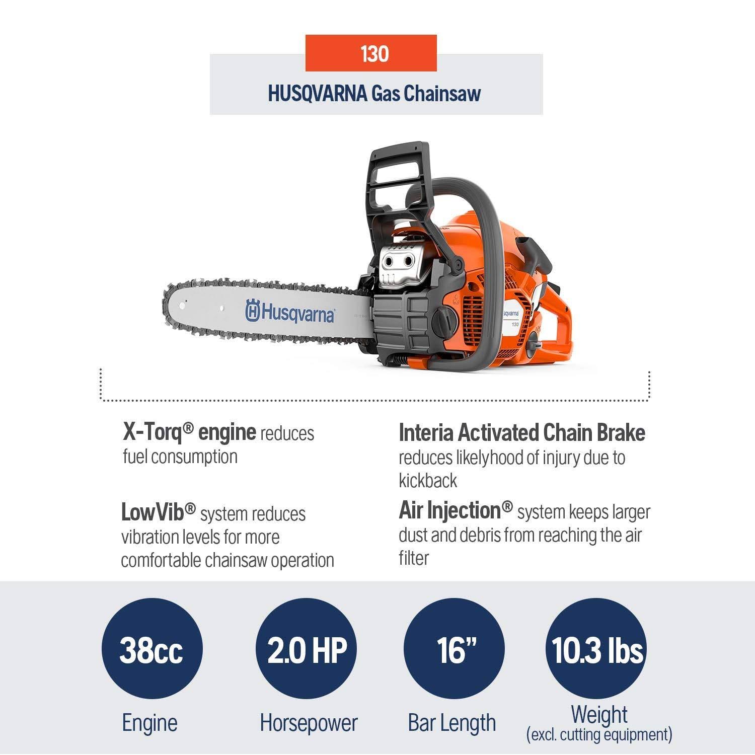 Husqvarna 16 inch 130 GAS Chainsaw