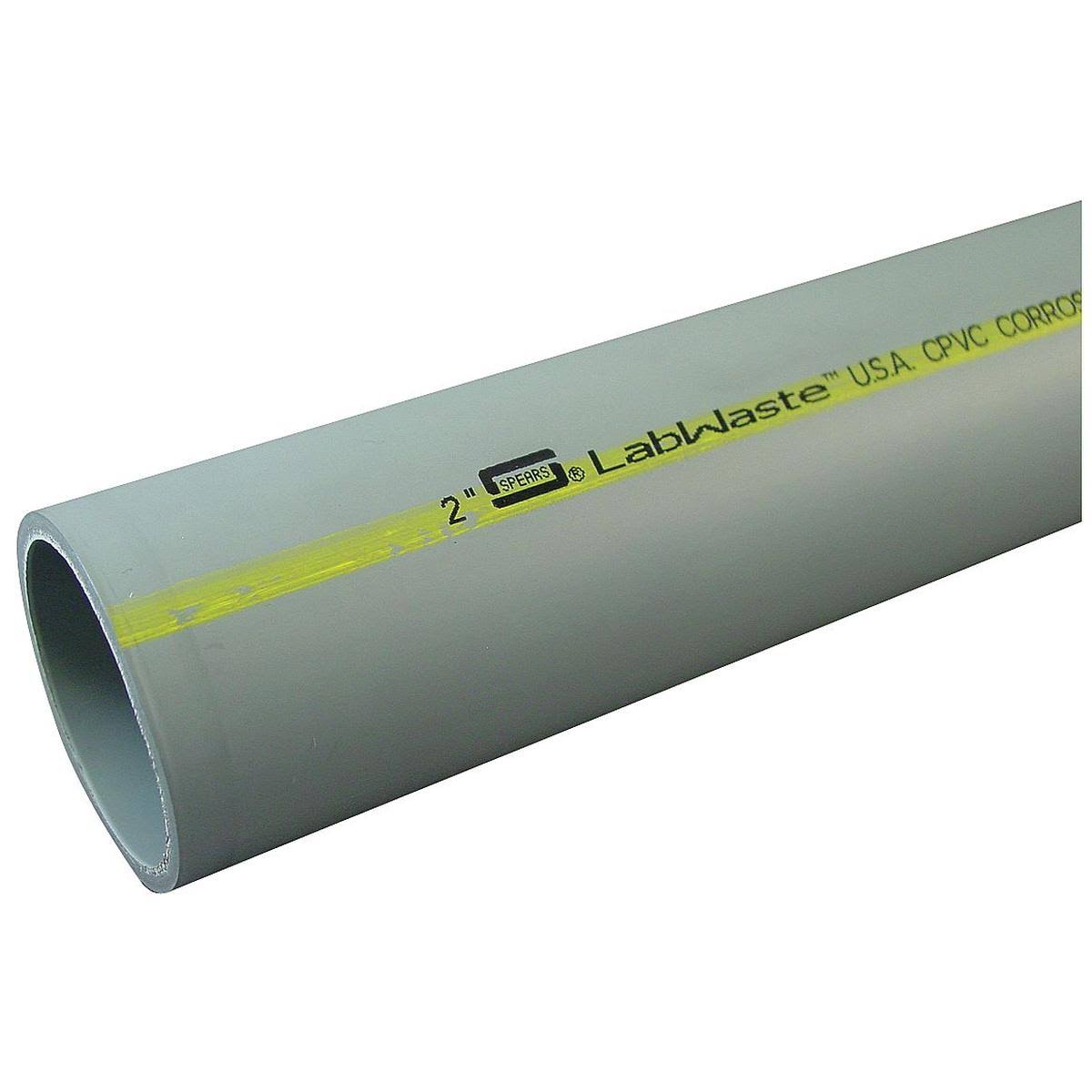 Spears LW-060 6x22 x 10 ft. Non-Threaded Lab Waste DWV Pipe Sch 40