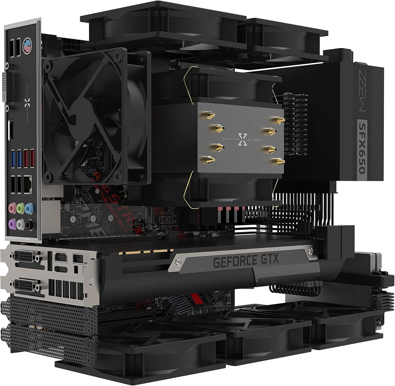 MATX PC Case in Mini-Size, Portable Gaming Computer Case, Aluminum Micro ATX Case for DIY Installation