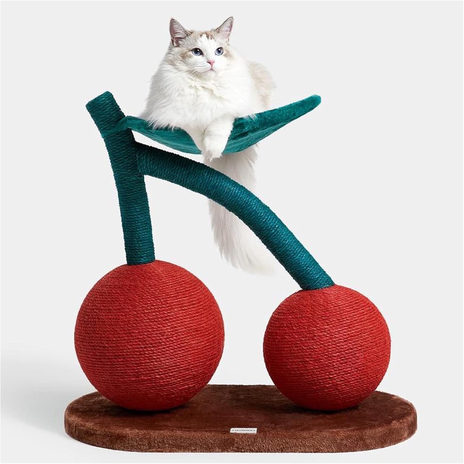 VETRESKA Large Cherry Cat Scratching Post with Hammock, Cat Scratcher with Sisal Rope, Cats Scratch Post Claw Scratchers for Indoor Cats, Kitten Beds Furniture Home Decor
