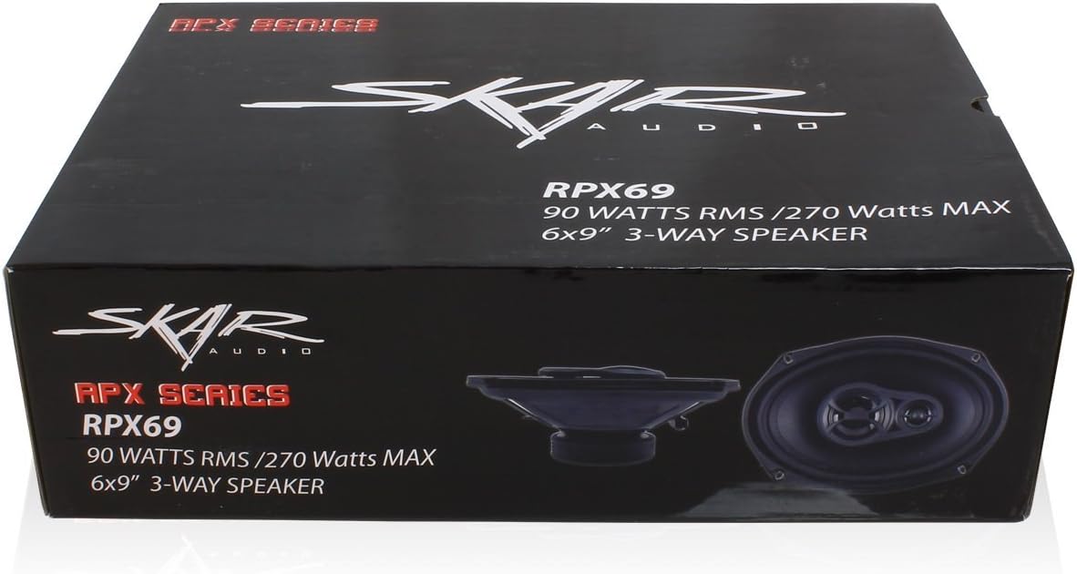 Skar Audio RPX69 6-Inch x 9-Inch 3-Way Coaxial Speakers - Pair Pack of 2