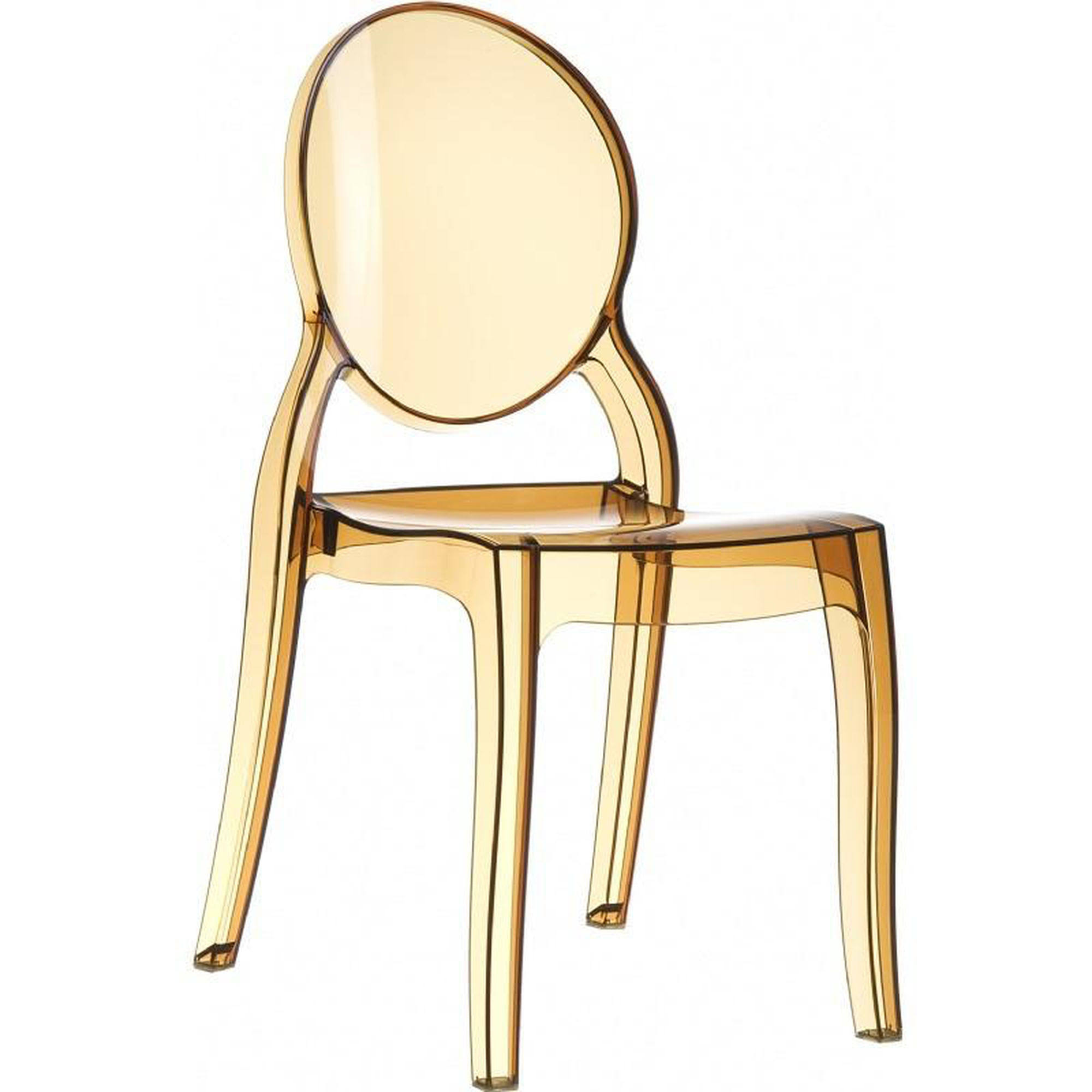 Compamia Elizabeth Polycarbonate Dining Chair Transparent Amber