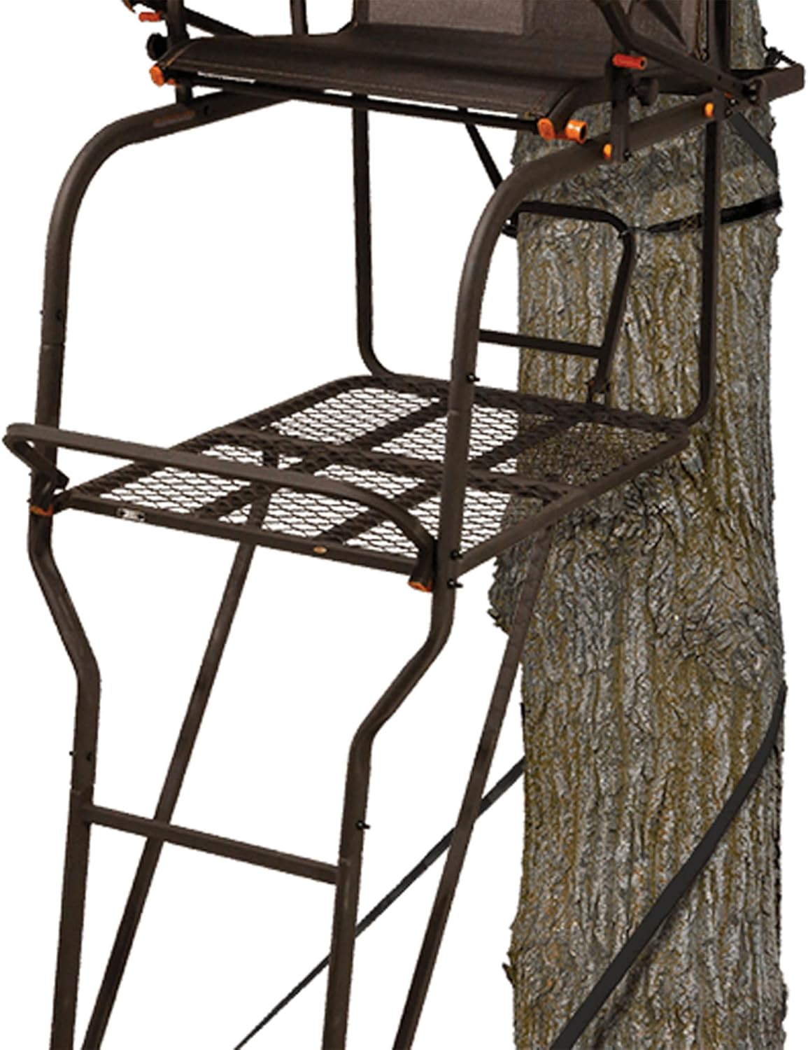 Big Game Hunter HD 18.5 Foot 1 Person Deer Hunting Adjustable Ladder Outdoor Tree Stand with Full Body Fall Arrest System, Camouflage (2 Pack)