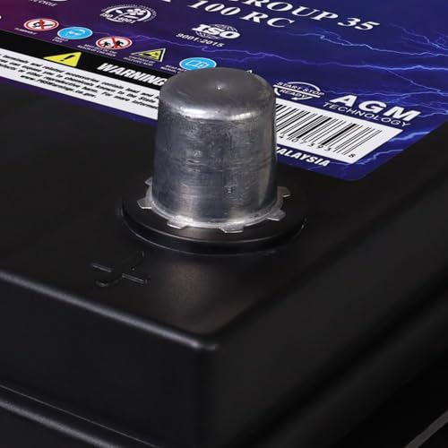 Mighty Max Battery MM-H5 Start and Stop Car BCI Group Size 47 12V 60 AH, 100RC, 680 CCA Rechargeable AGM Car Battery