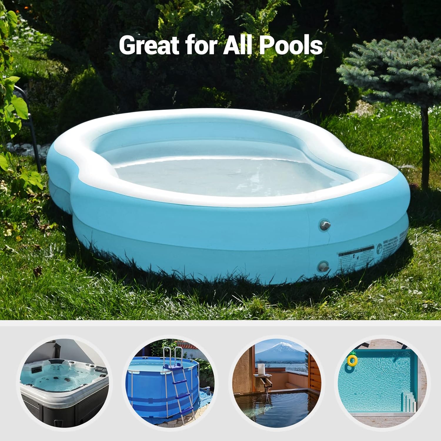 AIPER Pool Vacuum Cordless - Handheld Rechargeable Cleaner | 60 Min Run Time, Spa Vacuum for Hot Tub, Strong Suction for Above Ground & Inground Pools - Pilot H1
