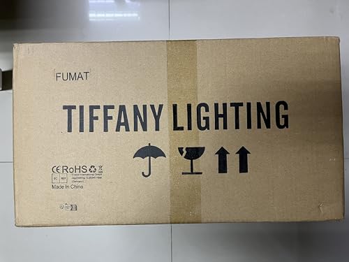 Tiffany Table Lamps for Living Room 12X12X19 INCH Tall Blue Dragonfly Stained Glass Table Lamps for Dining Room Bedroom Bedside Nightstand Retro Antique Style Home Office Desk Lamps