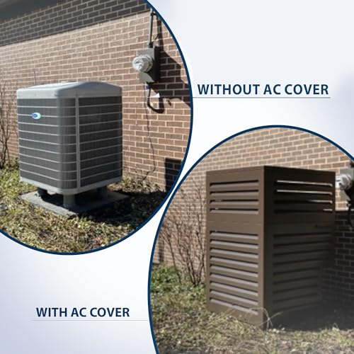Airdeko Premium HVAC Central AC Condenser Cover for Outside Units - AirOutdoor Systems Ultimate Protection with Anti Rust Feature - Innovative Design and Sleek Look Cover