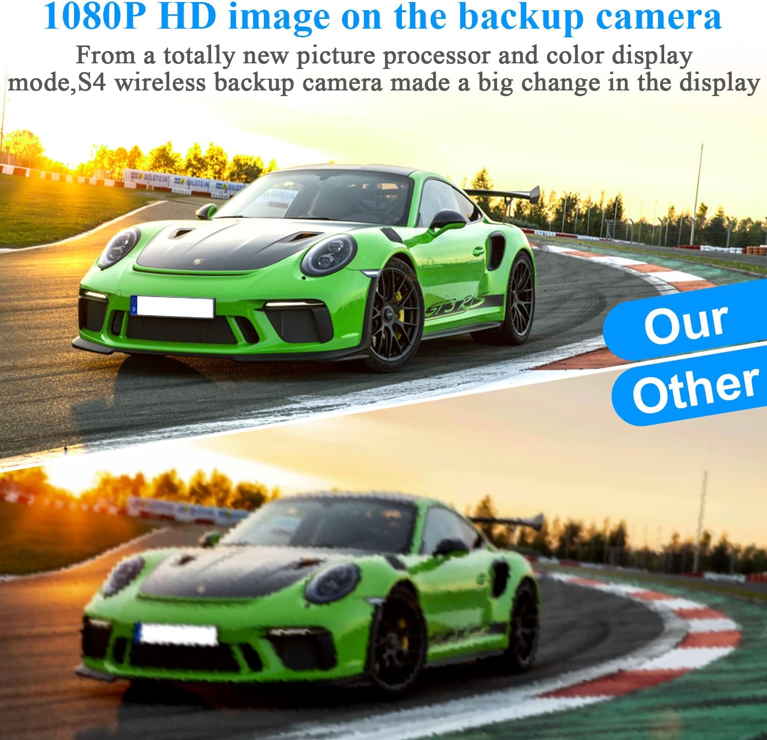 Wireless Backup Camera for Car with 5 Monitor, HD 1080P No Delay Bluetooth Backup Camera System for Truck Pickup Minivan Support Add Second RV Camera DIY Installation to Avoid Drill Hole -DoHonest S4