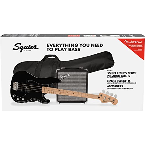 Fender 4 String bass-guitar-packages, Right, Black (0372981006)