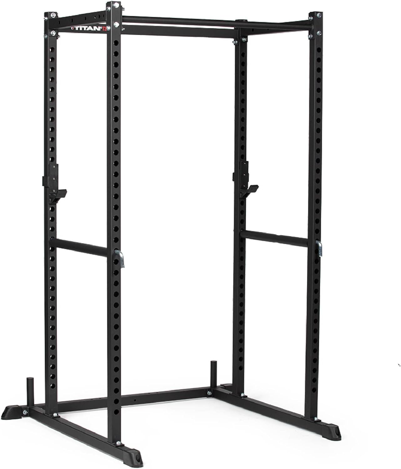 Titan Fitness T-2 Series Tall 83" Power Rack, 850 LB Rackable Capacity, Skinny Pull Up Bar, Pin and Pipe Safeties, Standard J-Hooks, All in One Home Garage Gym for Weightlifting and Strength Training