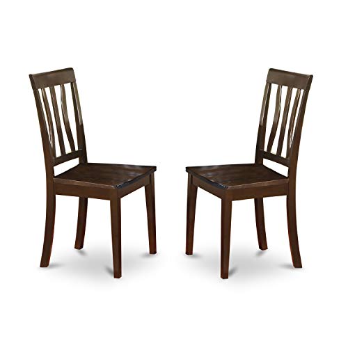 East West Furniture LYAN5-CAP-C Lynfield 5 Piece Modern Set Includes a Rectangle Wooden Table with Butterfly Leaf and 4 Linen Fabric Dining Room Chairs, 36x66 Inch, Cappuccino