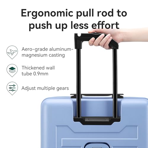 ROAMING Grace Expandable Carry On Luggage Airline Approved, 20 Inch Hardside Carry On Suitcase with Wheels, Travel Harshell Spinner Small Luggage with Tsa Lock, Jade cyan, 20-Inch Carry-On