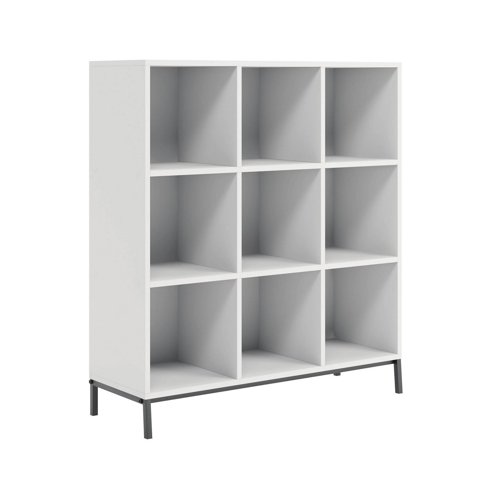 Sauder North Avenue 9-Cube Cubby Organizer Bookcase - White