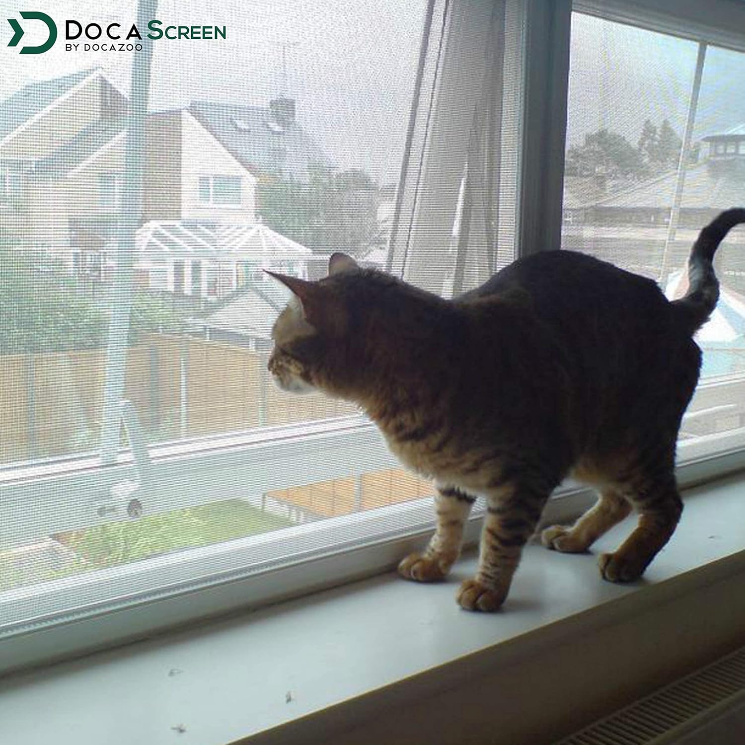DocaScreen Pet Screen – 36” x 25’ Pet Proof Screen – Pet Resistant Screen for Window Screen, Patio Screen, Door Screen, Porch Screen, and Other Screen enclosures – Dog Screen, Cat Screen, and More Pack of 2