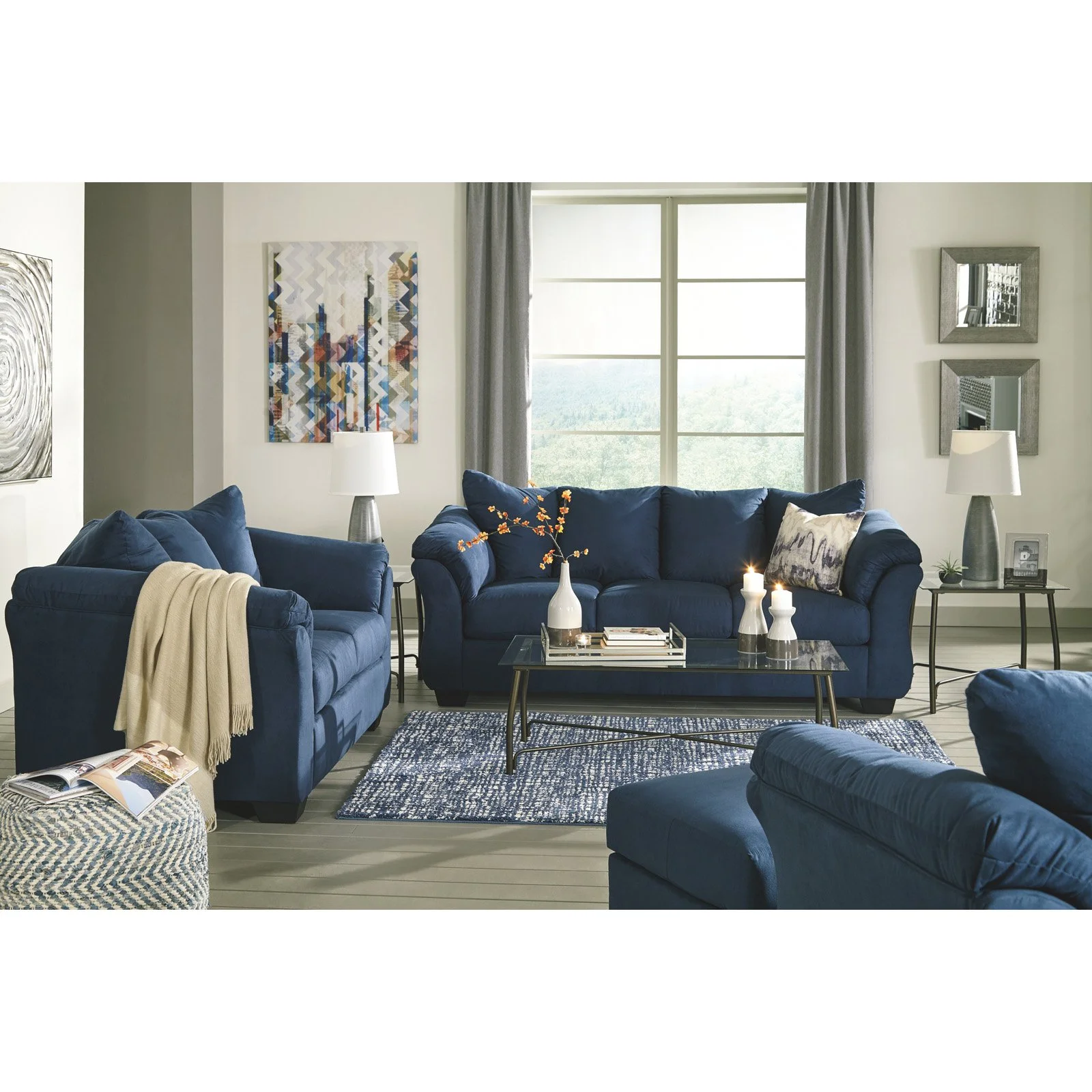 Signature Design by Ashley Darcy Loveseat in Blue
