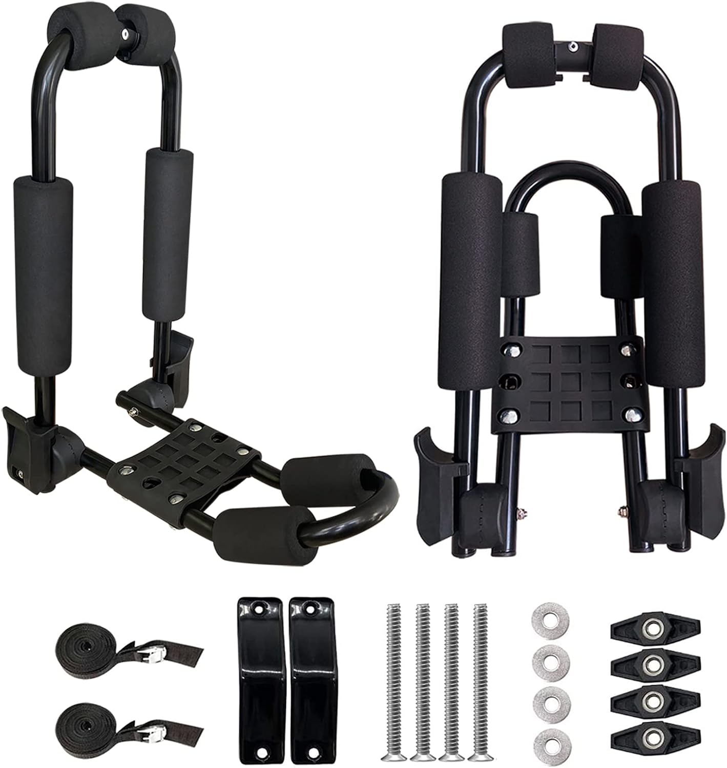 Bonsing Kayak Roof Rack, J-Style Foldable and Universal Mounting Kayak Racks for Roof Rack Rooftop Kayak Carrier for SUV Cars Pack of 2