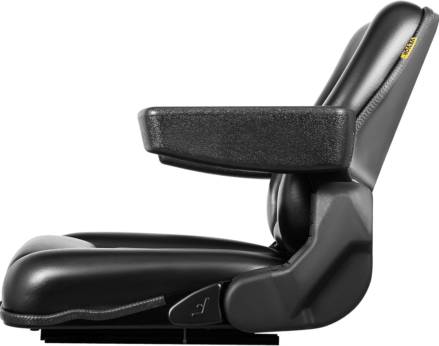 VEVOR Universal Forklift Seat with Safety Switch,Black PVC Tractor Seat 18.5" x 20" x 18", 6" Adjustable Mower Seat, Foldable Seat Including Armrests, Skid Steer Seat Fit Forklift,Tractor,Skid Loader