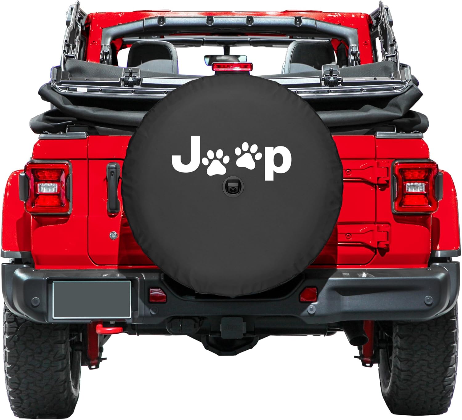 Boomerang - Paw Prints - 33 Soft JL Tire Cover for Jeep Wrangler JL (with Back-up Camera) - Rubicon (2018-2021)