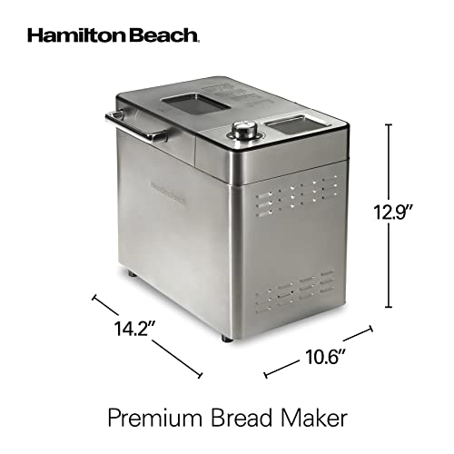 Hamilton Beach 29890 Premium Dough & Bread Maker Machine with Auto Fruit and Nut Dispenser