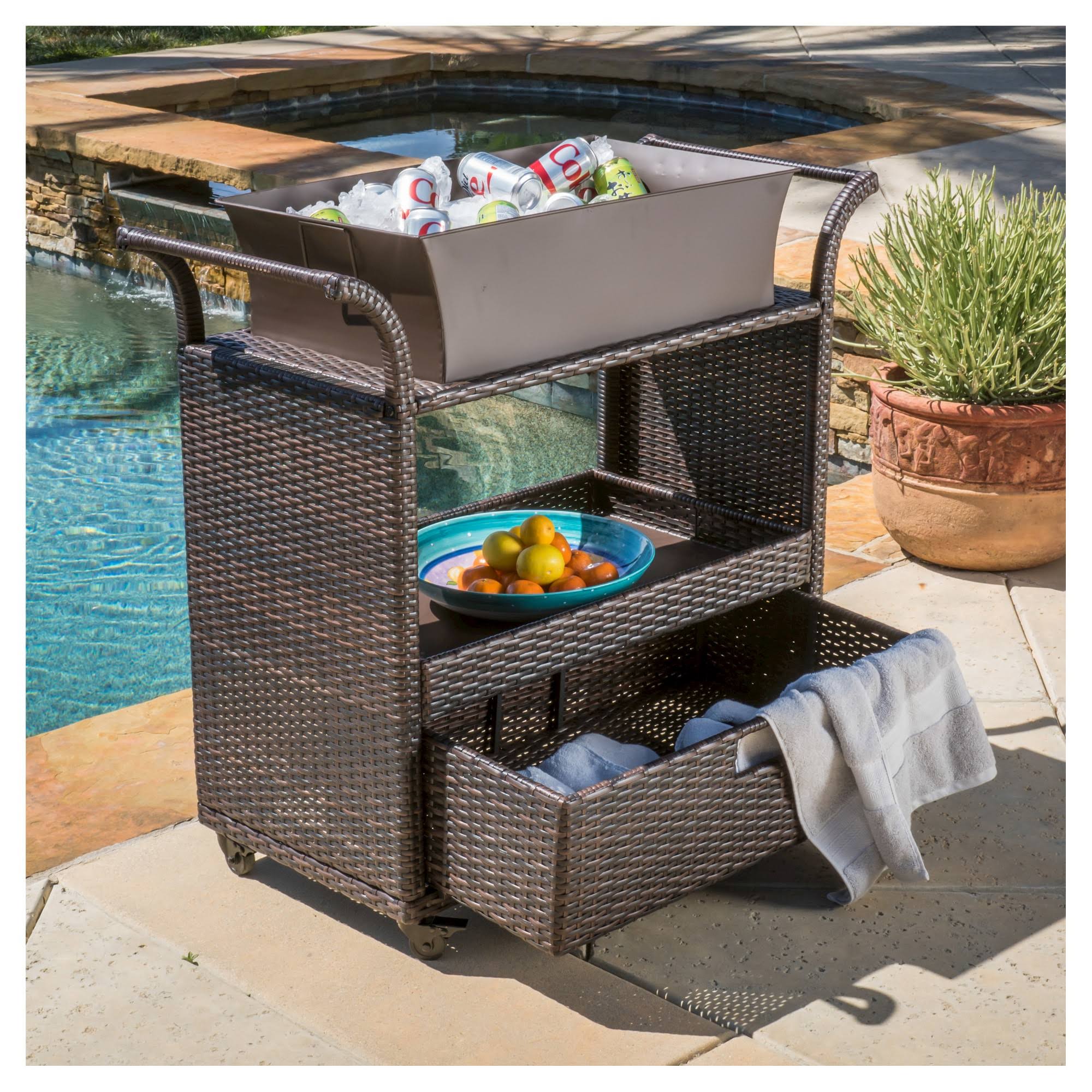 Rincon Bar Cart, Brown