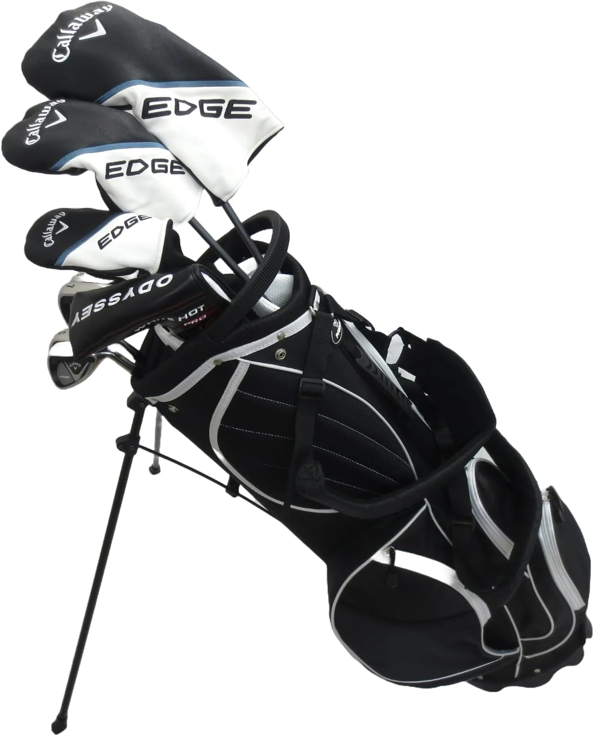 2024 Callaway Mens Complete Golf Set Driver, Wood, Hybrid, Irons, Odyssey Putter Right Handed Regular Flex, Black, White, Blue