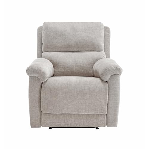MINCETA Recliner Chairs,Modern 5" Wall Hugger Nursery Recliner with Overstuffed Arm and Back for Living Room,PU Leather in Brown