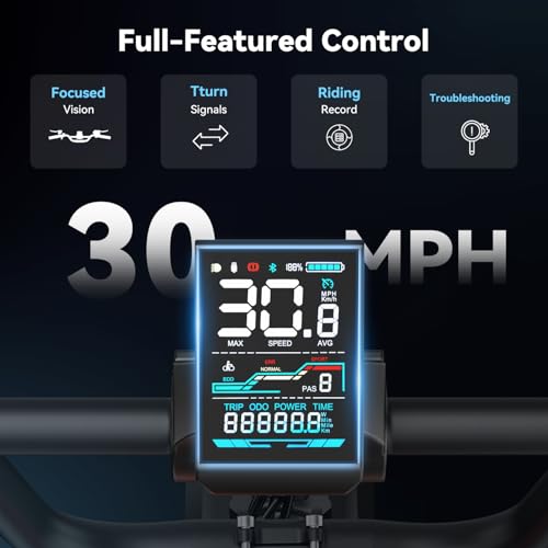 Jasion RetroVolt Electric Bike for Adults,【1500W Peak Motor & 30MPH & 70Miles】 Electric Dirt Bike,Dual Suspension Ebikes for Adults, 20" Fat Tire Ebike with 48V 13Ah Battery, UL 2849 Tested