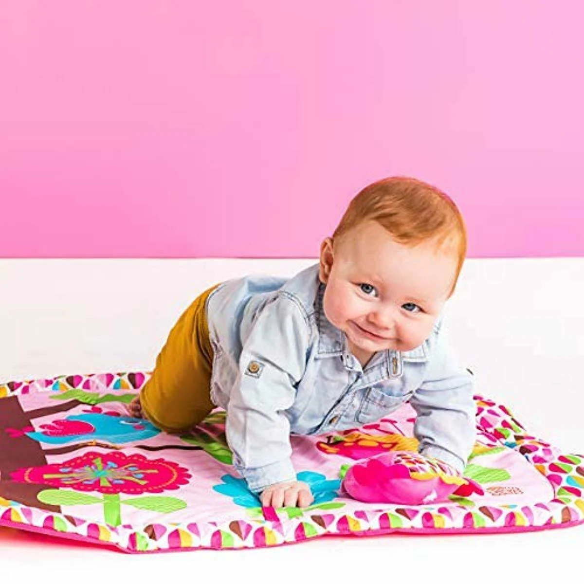 Tiny Love Black u0026 White Gymini Deluxe Infant Activity Play Mat, Magical Tales