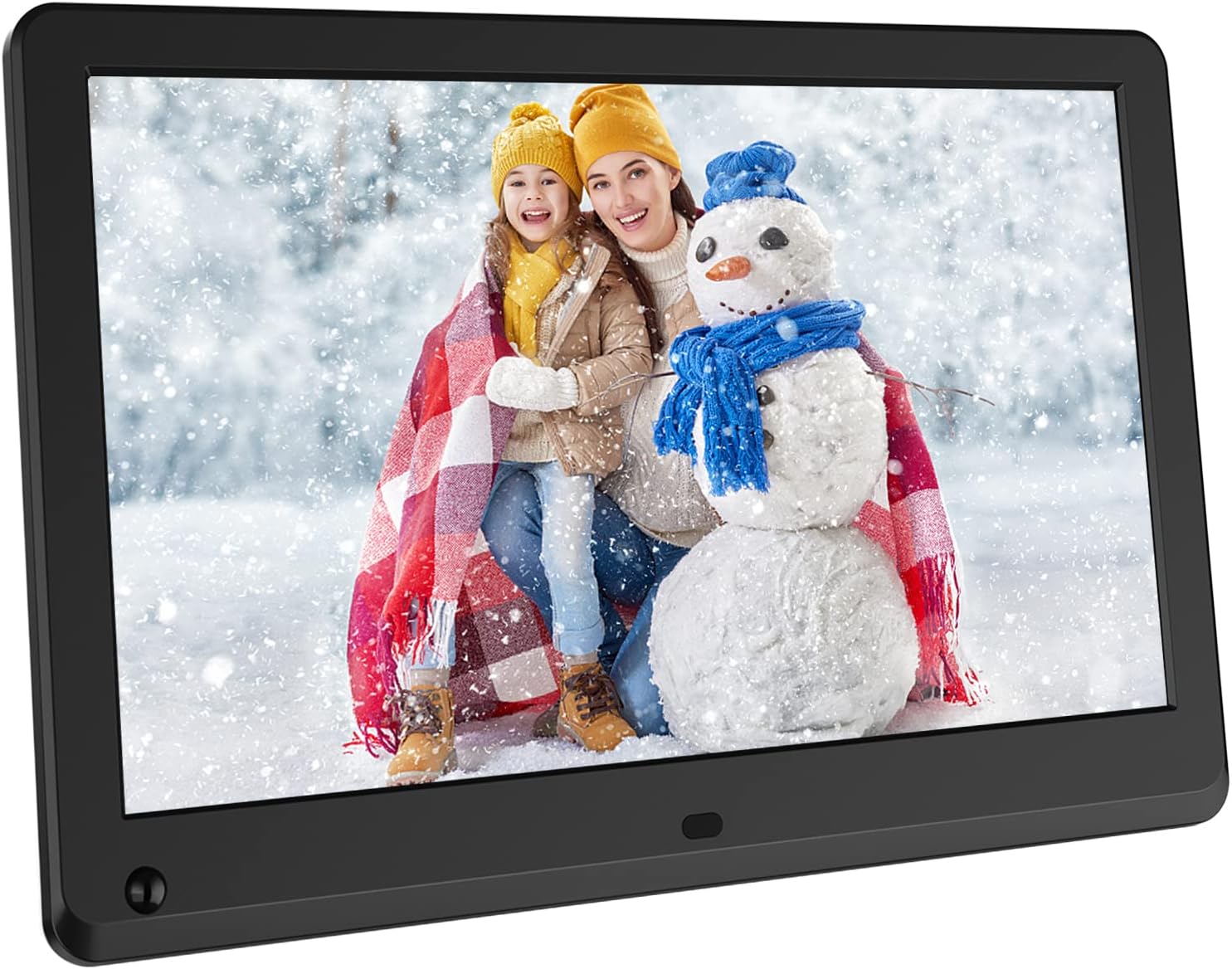 Digital Photo Frame with IPS Screen - Digital Picture Frame with 1080P Video, Music, Photo, Auto Rotate, Slide Show, Remote Control, Calendar, Time,1280x800, 16:9 (7 Inch Black)