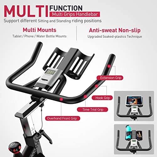 JOROTO X2|X2PRO Exercise Bike, X4S Bluetooth Stationary Indoor Cycling Bike with Readable 100 Levels Magnetic Resistance, Plus 12.6 inch Tablet Bracket Exercise Bikes for Home