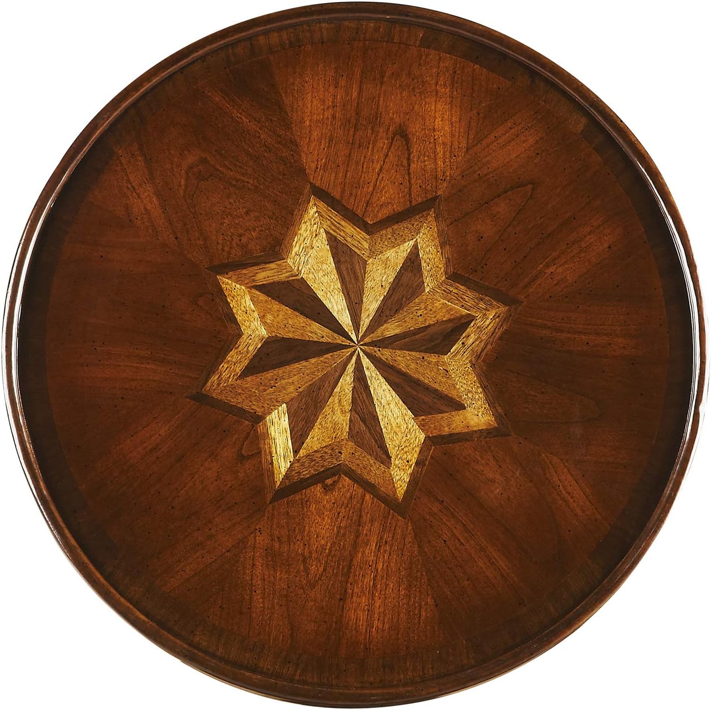 Tables - Bridgeport Round Inlaid Accent Table - Side Table - End Table - Plantation Cherry Finish