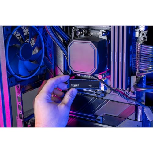 Crucial T705 2TB PCIe Gen5 NVMe M.2 SSD - Up to 14,500 MB/s - Game Ready - Internal Solid State Drive (PC) - +1mo Adobe CC - CT2000T705SSD3