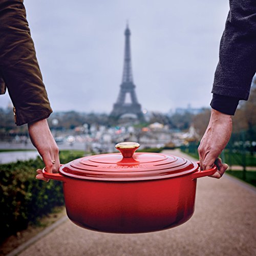 Le Creuset Enameled Cast Iron Signature Round Dutch Oven, 9 qt., Cerise