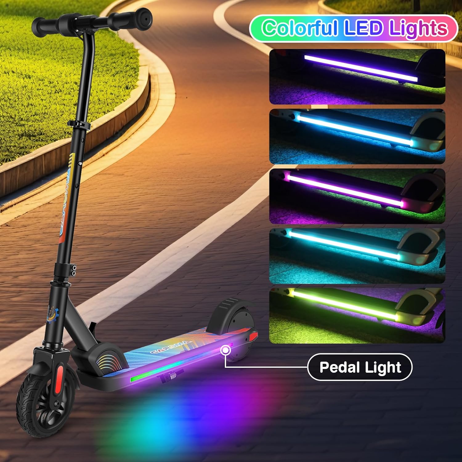 Electric Scooter, Electric Scooters, Electric Scooter for Kids 6-15 Years Old, LED Display, Electric Scooter with Adjustable Speed and Height, Foldable Kids Electric Scooter