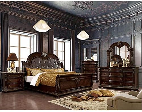 Furniture of America Strout Traditional Wood 3-Drawer Nightstand in Brown Cherry