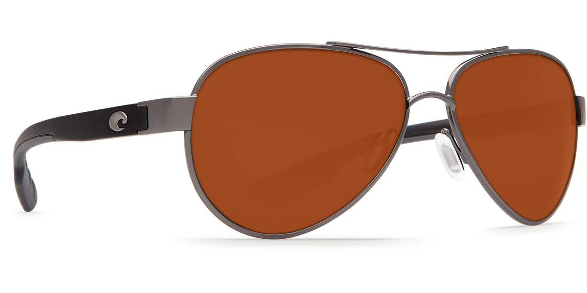 Costa Del Mar Loreto Gunmetal Square Sunglasses Copper Lens 580G